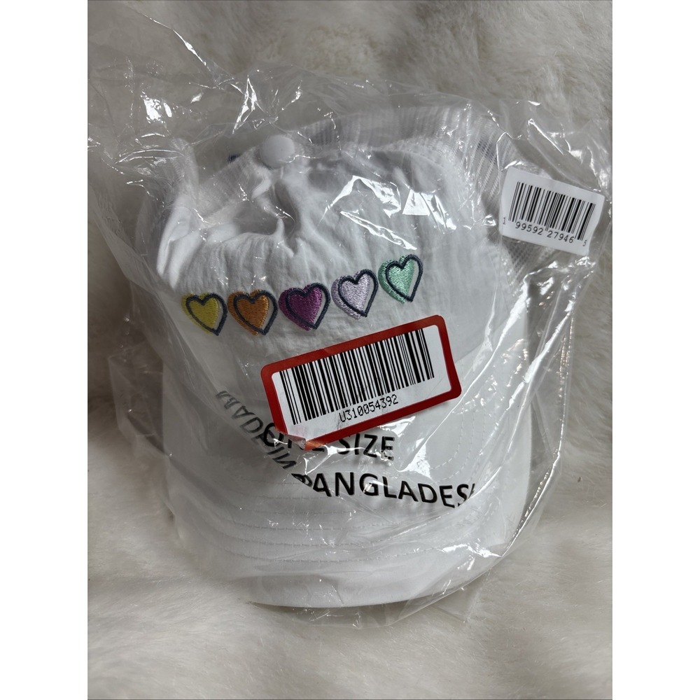 Roller Rabbit x Target Hat White Multi Color Heart Baseball Cap Hat One SIZE NEW